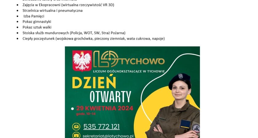 Dzień Otwarty Szkoły połączony z piknikiem militarnym.