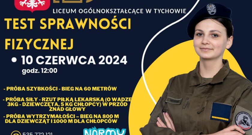 Testy sprawności fizycznej do klasy Oddziału Przygotowania Wojskowego